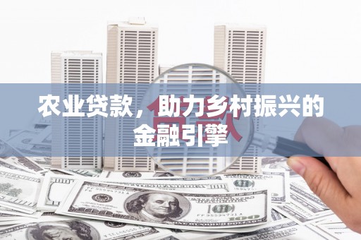 成功农业贷款，助力乡村振兴的金融引擎