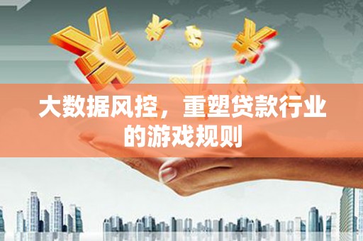 成功大数据风控，重塑贷款行业的游戏规则
