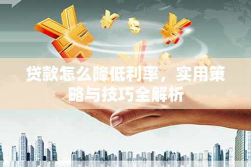 成功贷款怎么降低利率，实用策略与技巧全解析