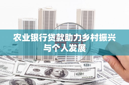 成功农业银行贷款助力乡村振兴与个人发展
