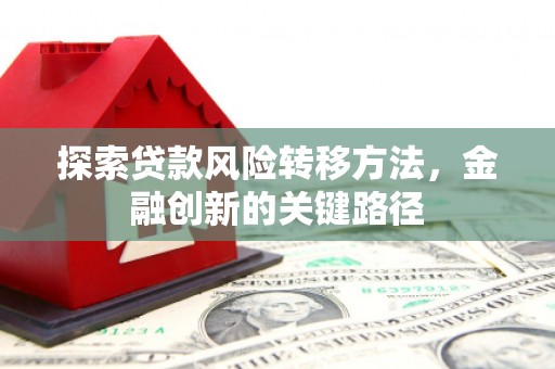 成功探索贷款风险转移方法，金融创新的关键路径
