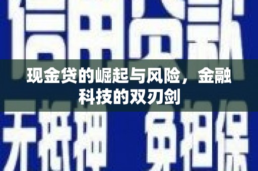 成功现金贷的崛起与风险，金融科技的双刃剑