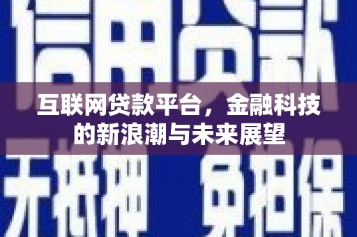 成功互联网贷款平台，金融科技的新浪潮与未来展望