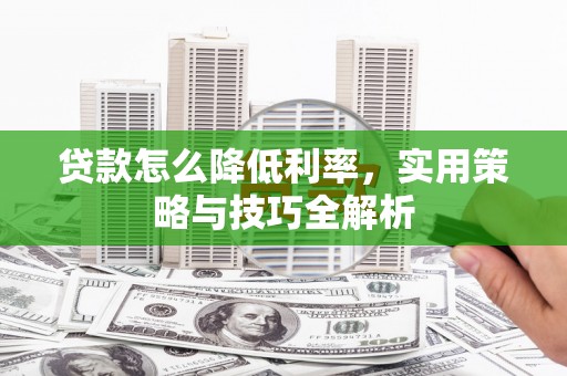 成功贷款怎么降低利率，实用策略与技巧全解析