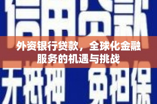 成功外资银行贷款，全球化金融服务的机遇与挑战